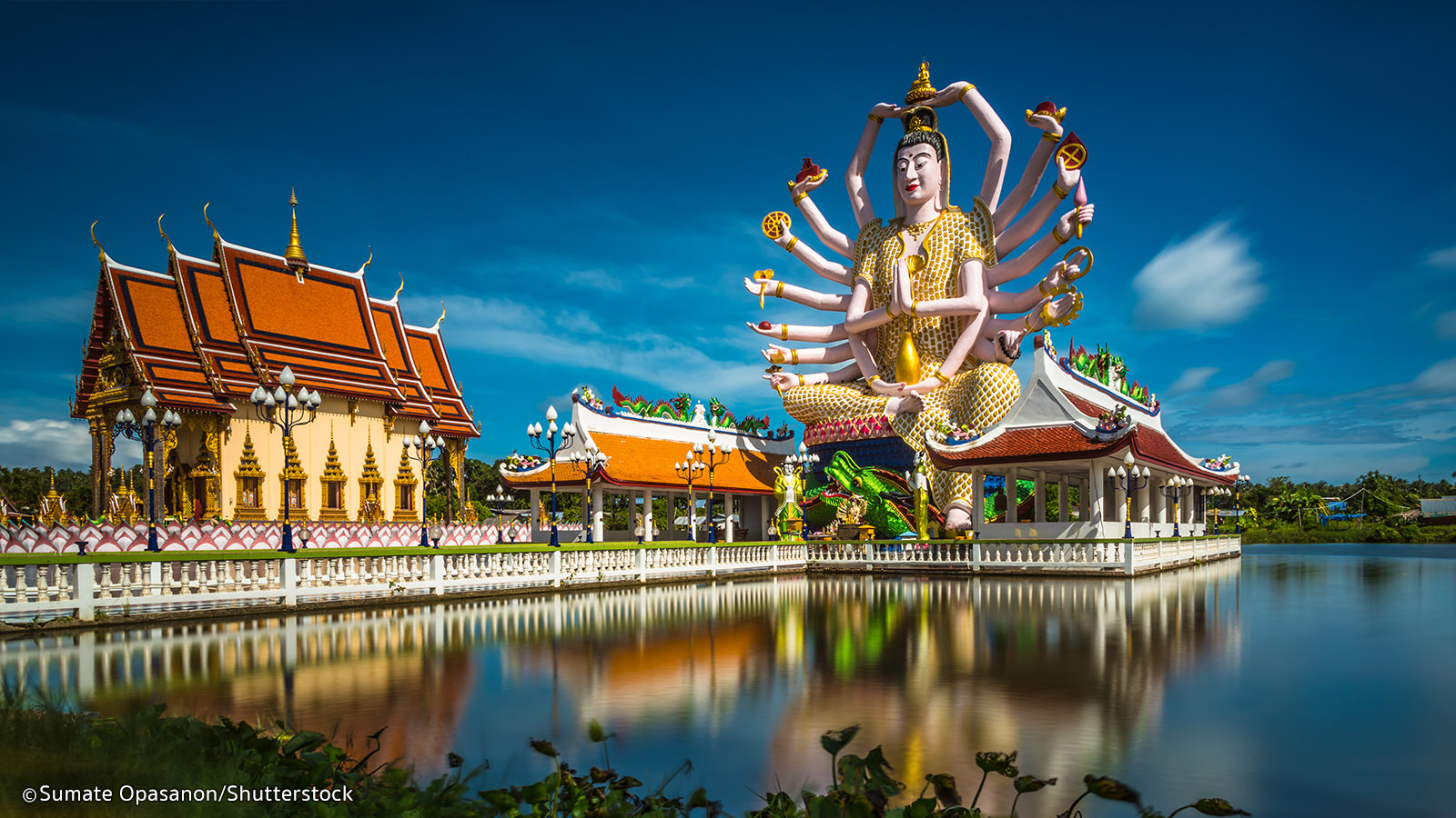 Phuket temple and coastal view